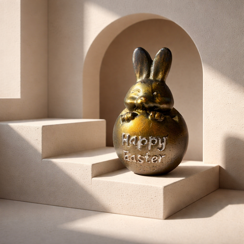 Bunny Popping Out Of A Shell