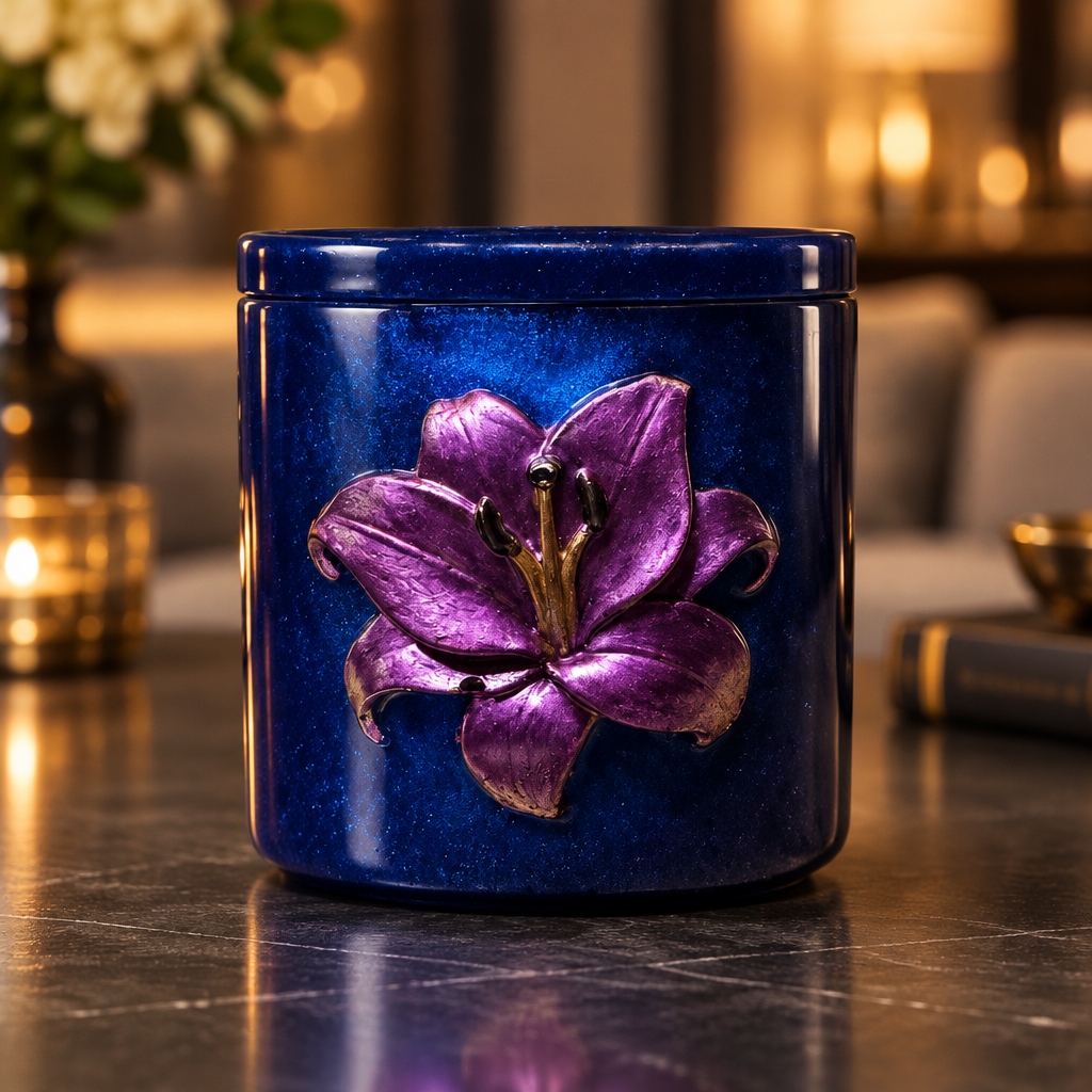 Lily Jar With Lid ~             3 1/4”H x 3”W ~ $22.00 Each