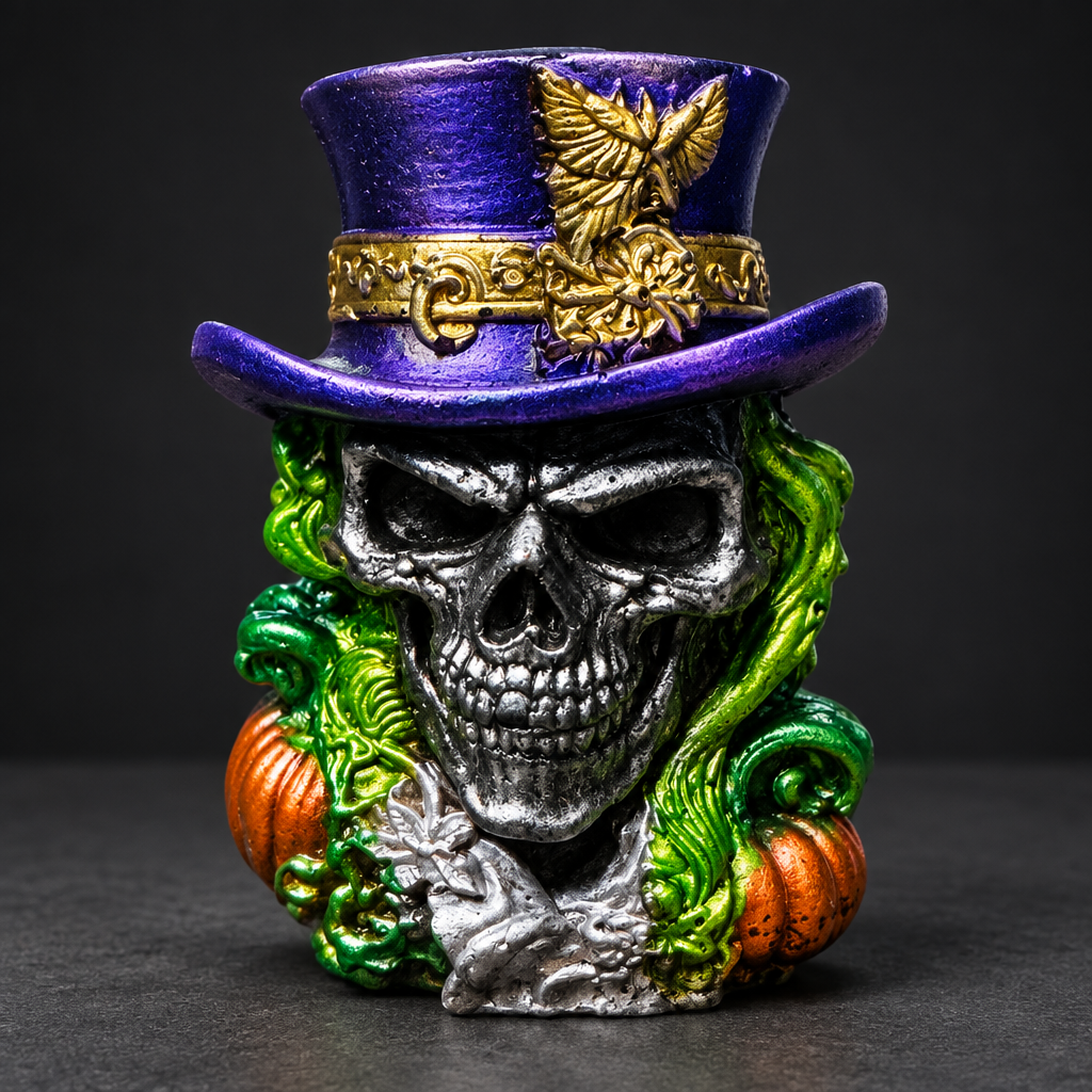 Skulls In Tophats ~            3 1/4”H x 2 1/2”W ~ $25.00 Each