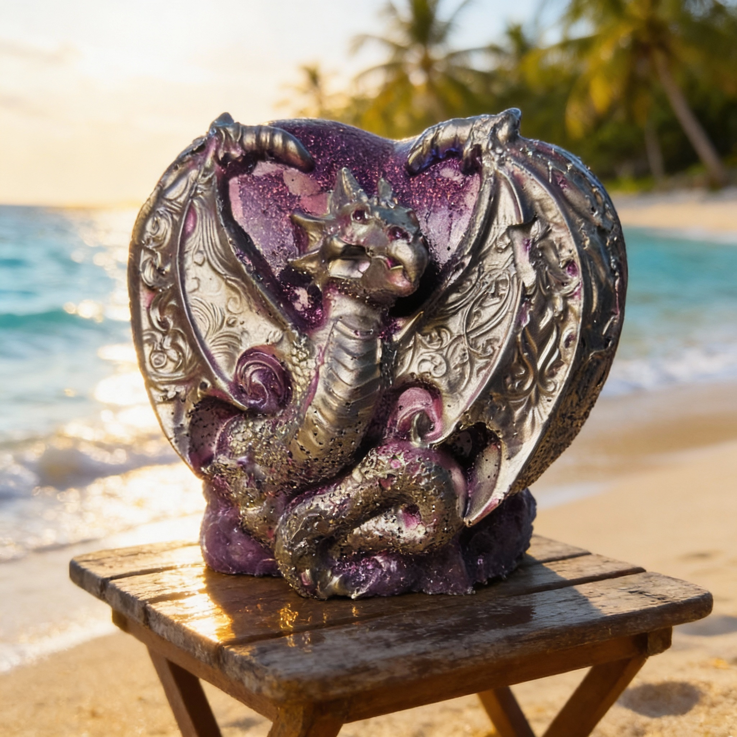 Heart Of A Dragon 3 1/4”H x 3”H ~ 10.2oz