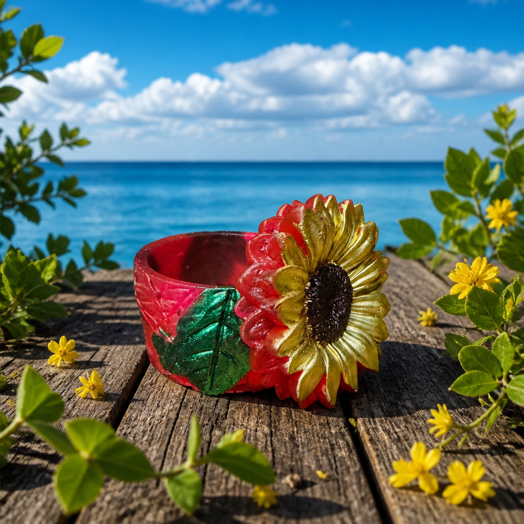 Sunflower Jars ~               2 1/2”H x 3”W ~ $28.00 Each