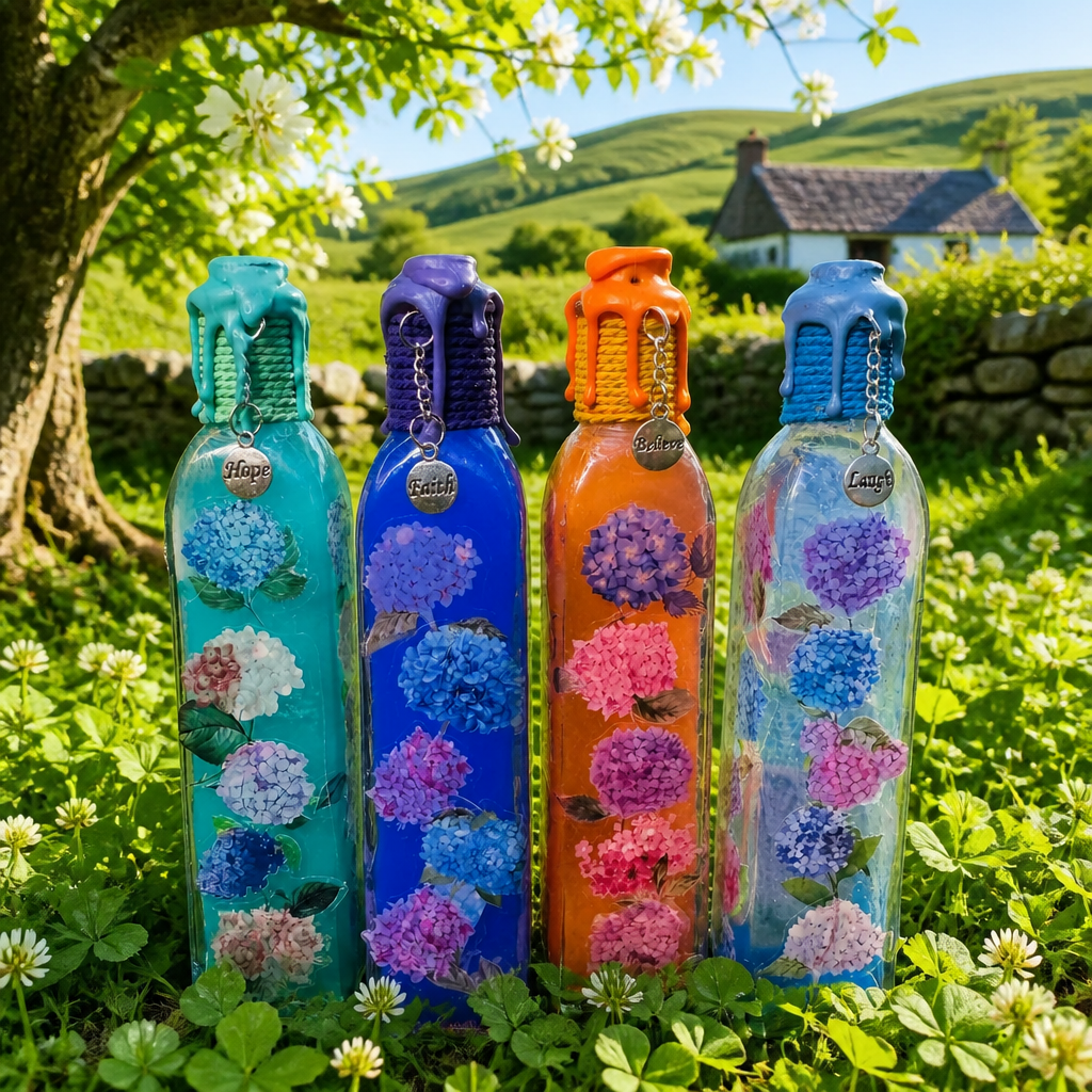 Tall Potion Bottle Bloom ~ 7”H x 1 1/2”W ~ 12oz