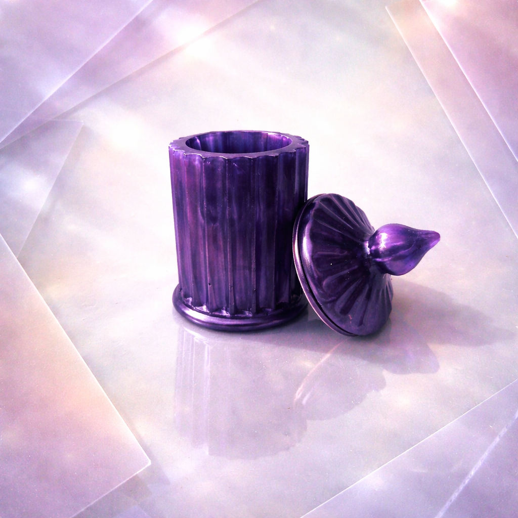 Bud Vase With Lid ~ $15 Each                                        6”H x 2 3/4”W ~ 7.7 oz.