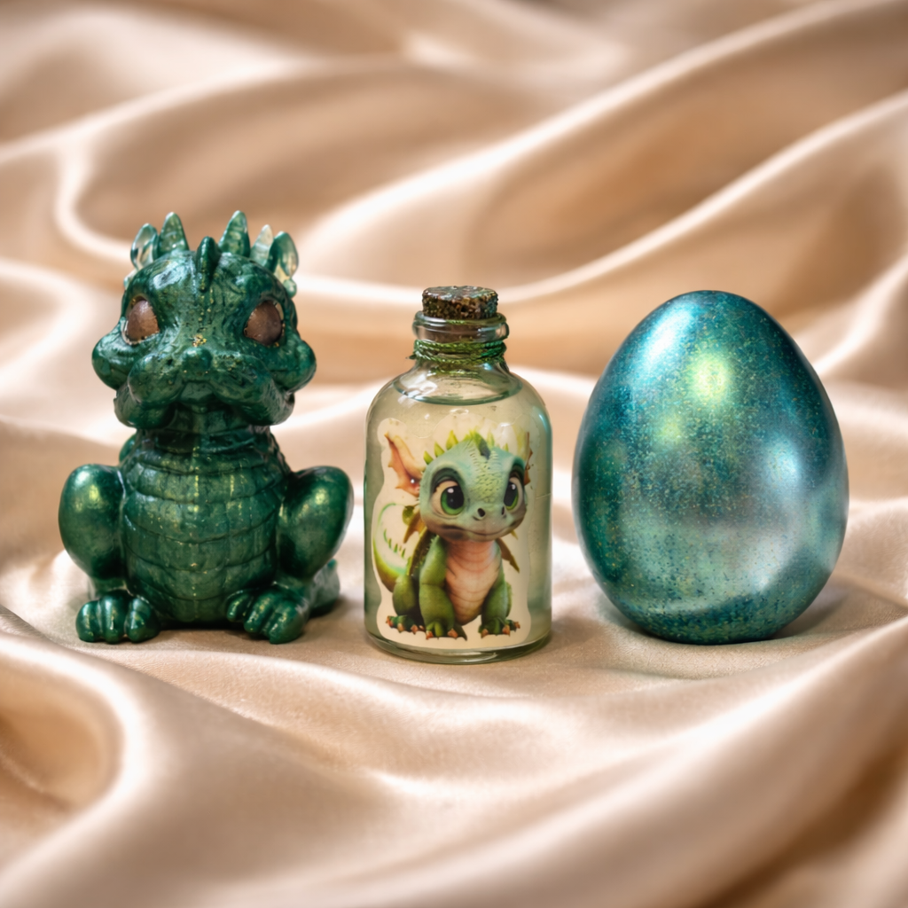 The Dragonborn Comes Potion ~ $15 Each ~ Resin Dragon ~ $15 Each ~ Dragon Egg ~ $20 Each ~ Collectible for Fantasy Fans