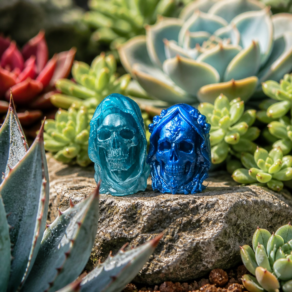 Hooded Skulls ~ 2 1/2”H x 1”W & Roses & Skulls ~ 2 1/4”H x 1 1/2”W  ~ Both  For ~ $20.00