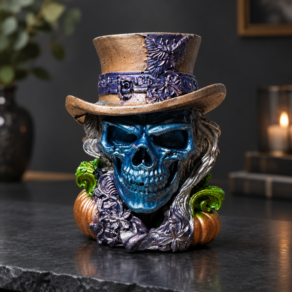 Skulls In Tophats ~            3 1/4”H x 2 1/2”W ~ $25.00 Each