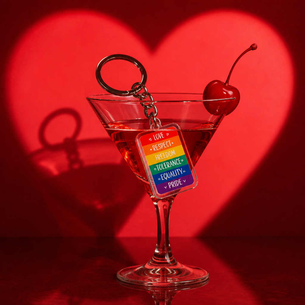 Free Pride key ring with any purchase from the Pride Collections