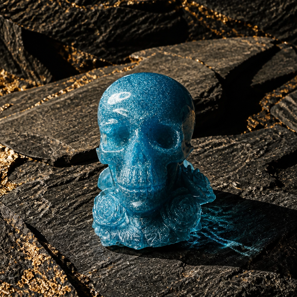 Skulls with Roses ~ 3 1/4”H x 2 1/4”W    $25.00