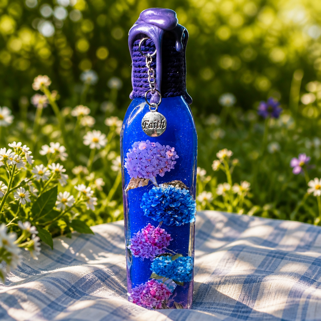 Tall Potion Bottle Bloom ~ 7”H x 1 1/2”W ~ 12oz