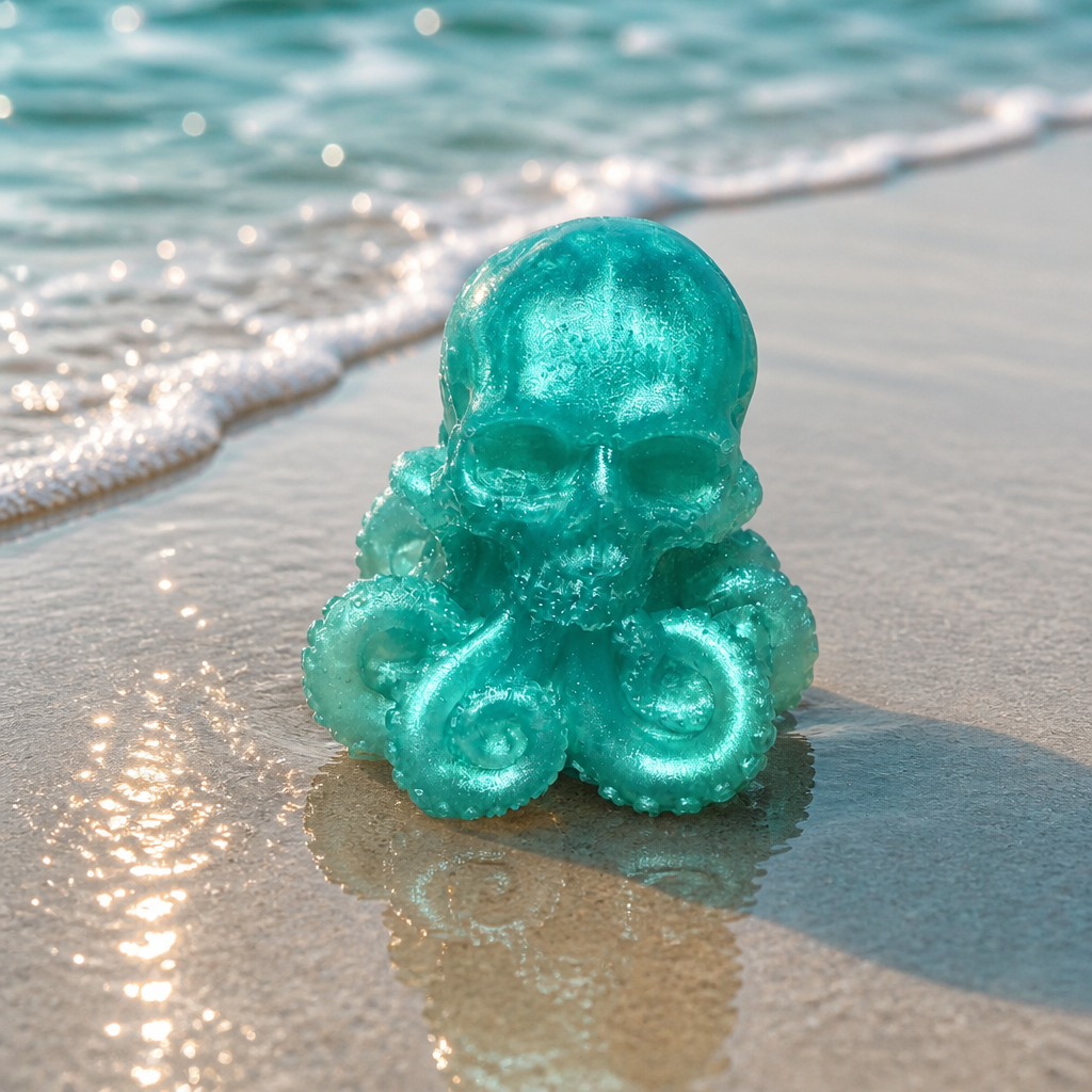 Skull Octopus ~                   3” x 2 1/2”W  ~ $22.00