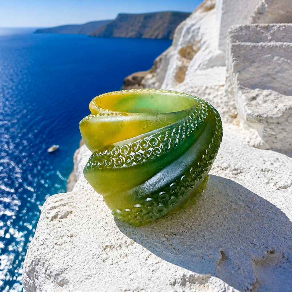 Octopus Bowl/Jar ~ 3”H x 3”W   $25.00