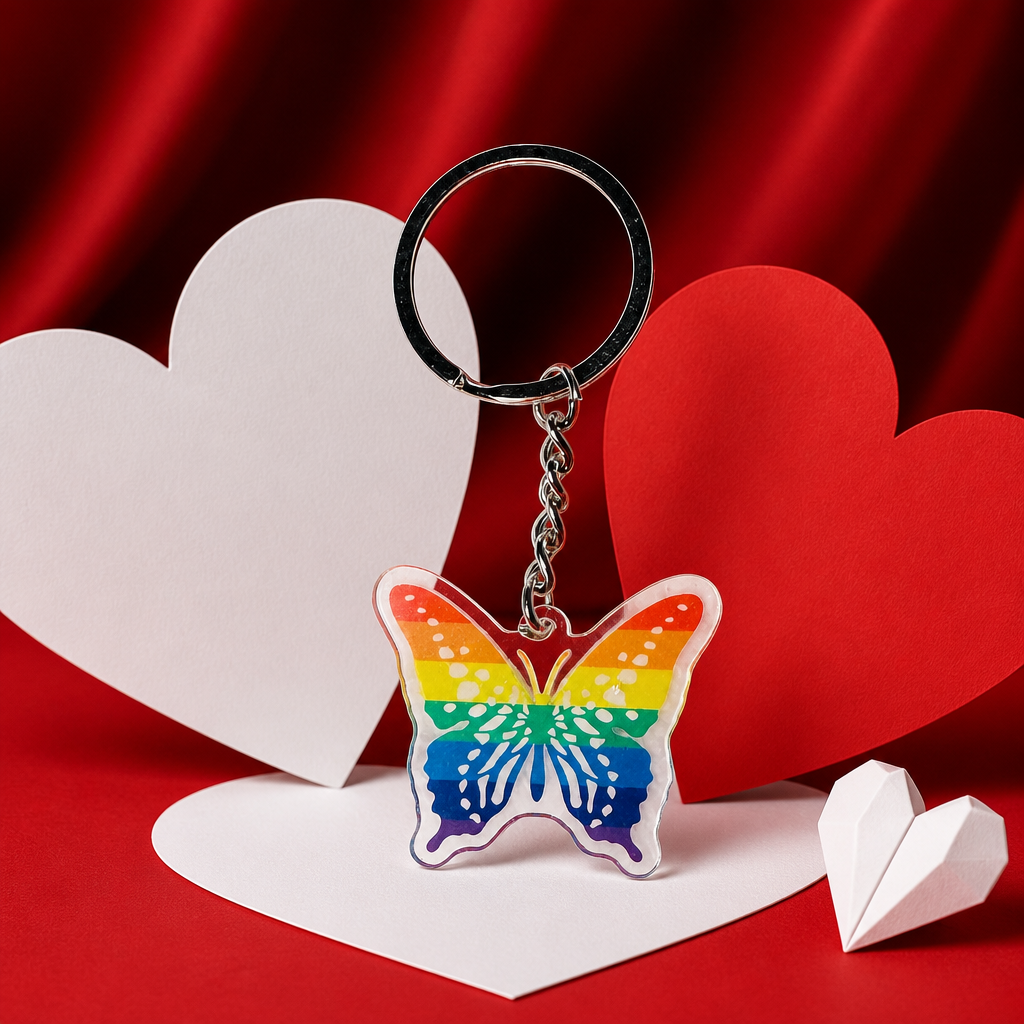 Free Pride key ring with any purchase from the Pride Collections