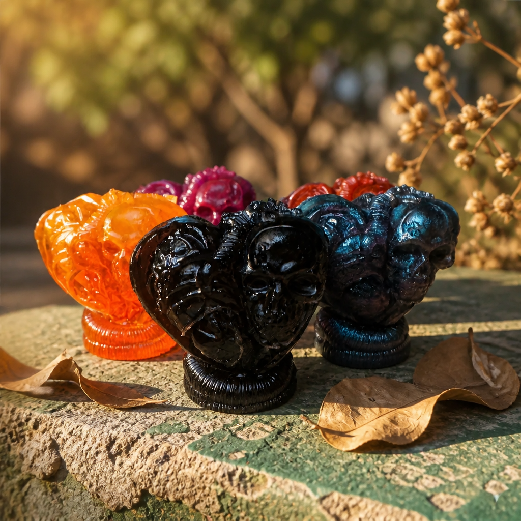 Heart & Skulls ~                3”H x 3”W ~ $18.00