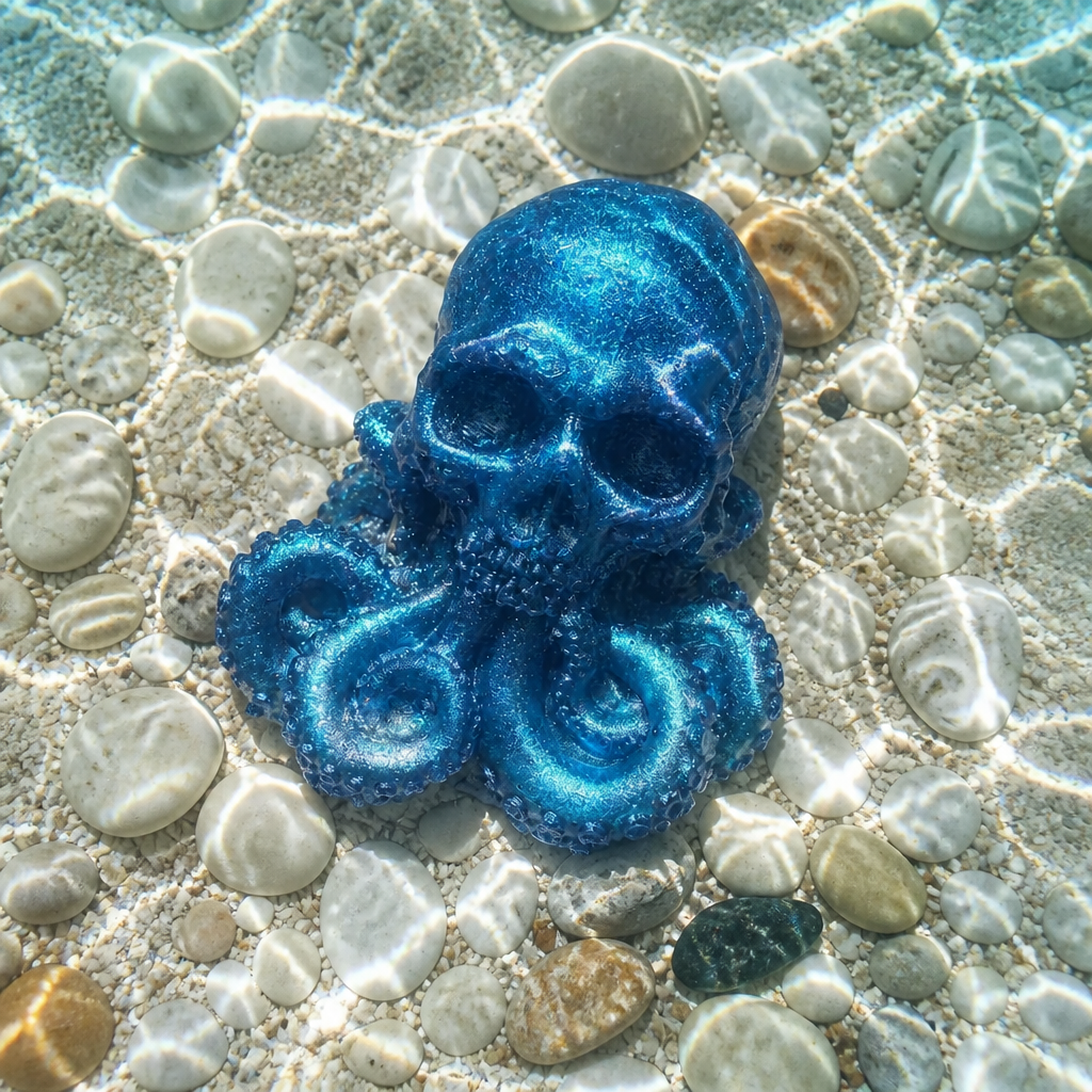 Skull Octopus ~                   3” x 2 1/2”W  ~ $22.00