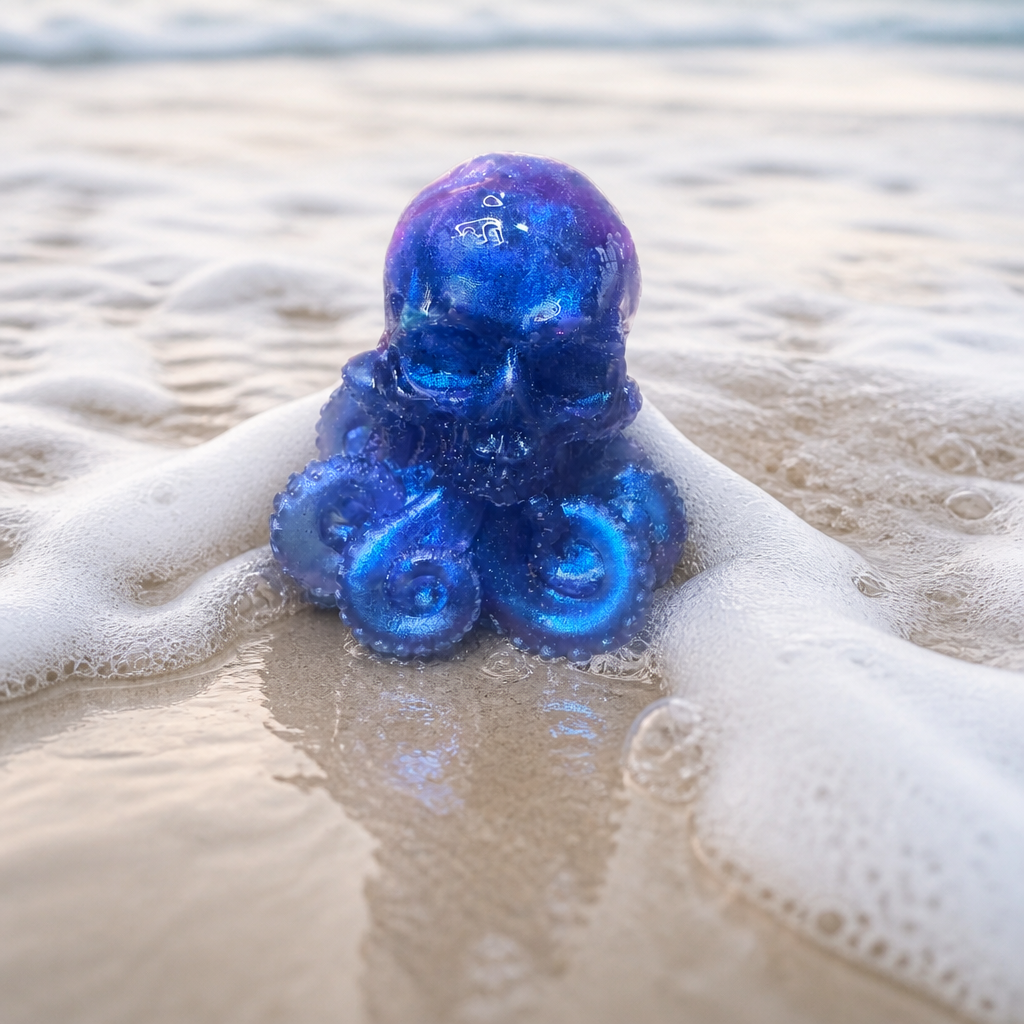 Skull Octopus ~                   3” x 2 1/2”W  ~ $22.00
