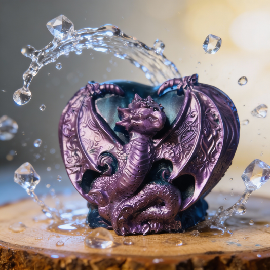 Heart Of A Dragon 3 1/4”H x 3”H ~ 10.2oz