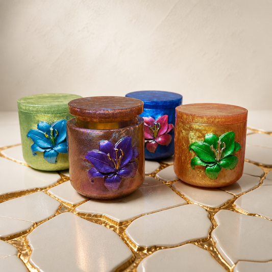 Lily Jar With Lid ~ 3”H x 3”W ~ $28.00 Each