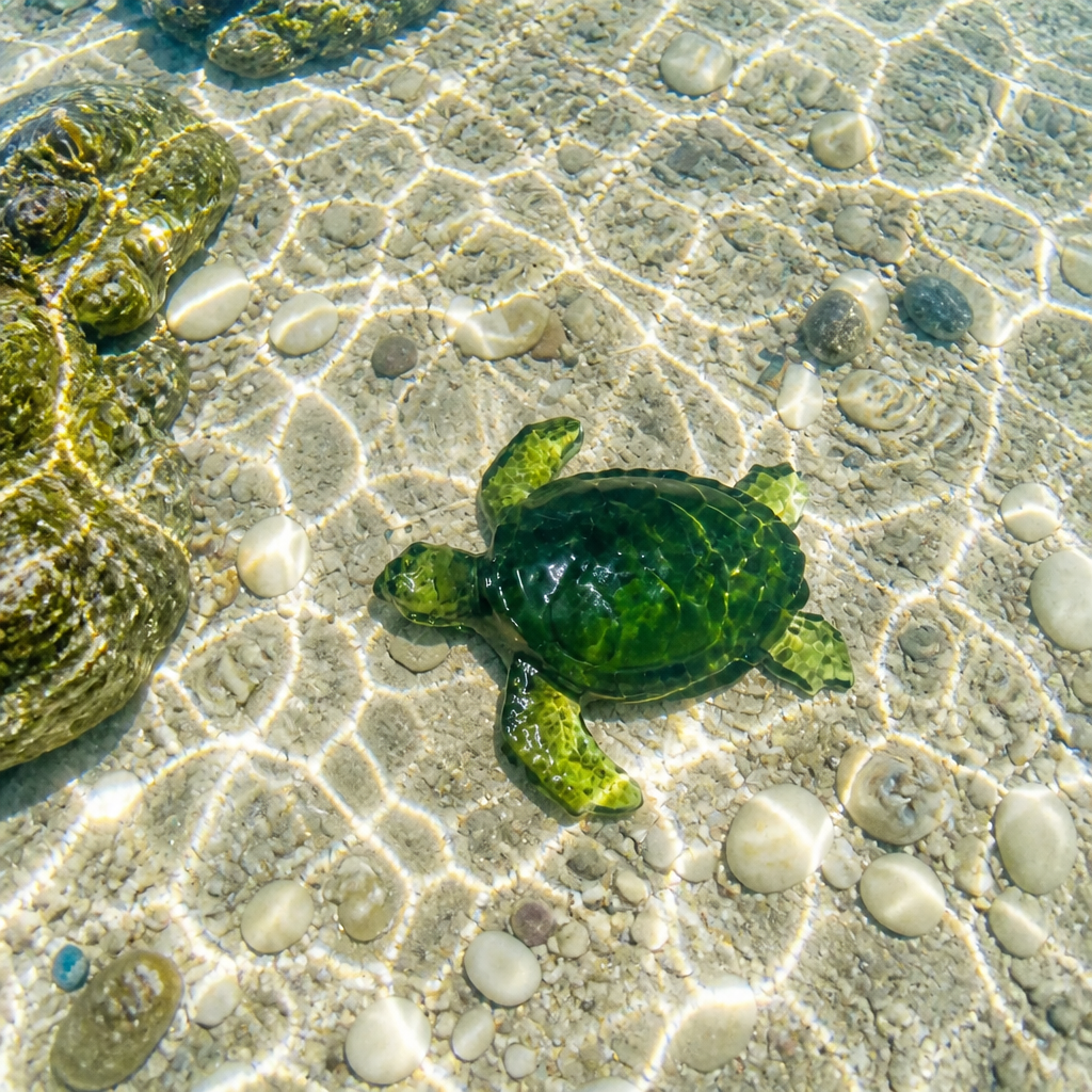 Beach Turtles ~ 1/2”H x 3 3/4”    $15.00