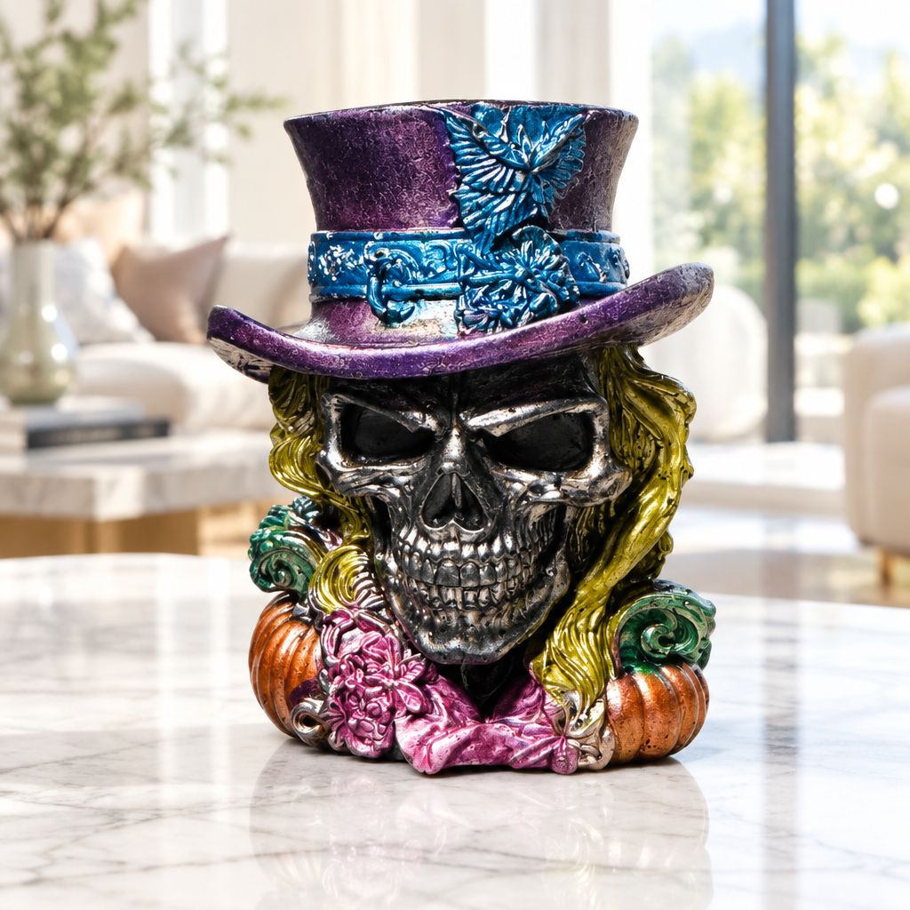 Skulls In Tophats ~            3 1/4”H x 2 1/2”W ~ $25.00 Each