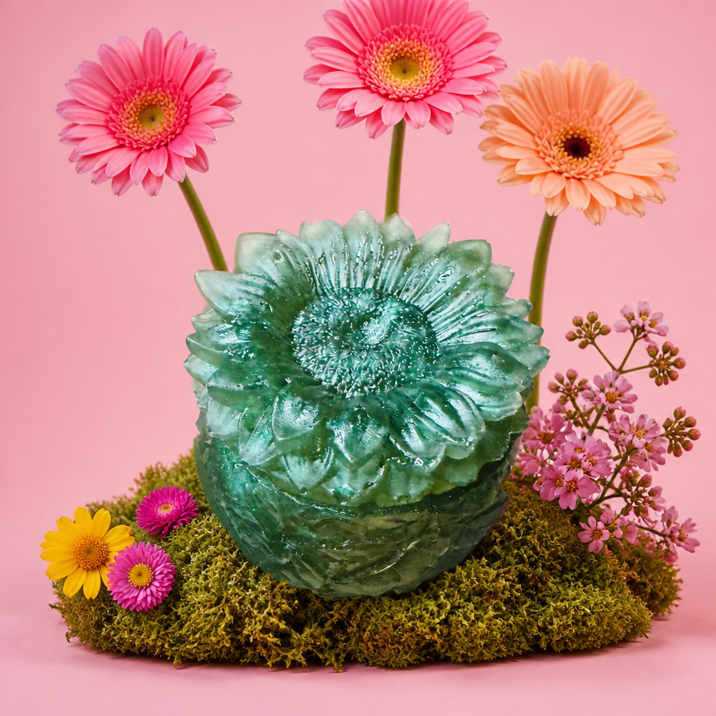 Sunflower Jar With Lid~                                2 1/2”H x 3”W ~ $25.00 Each