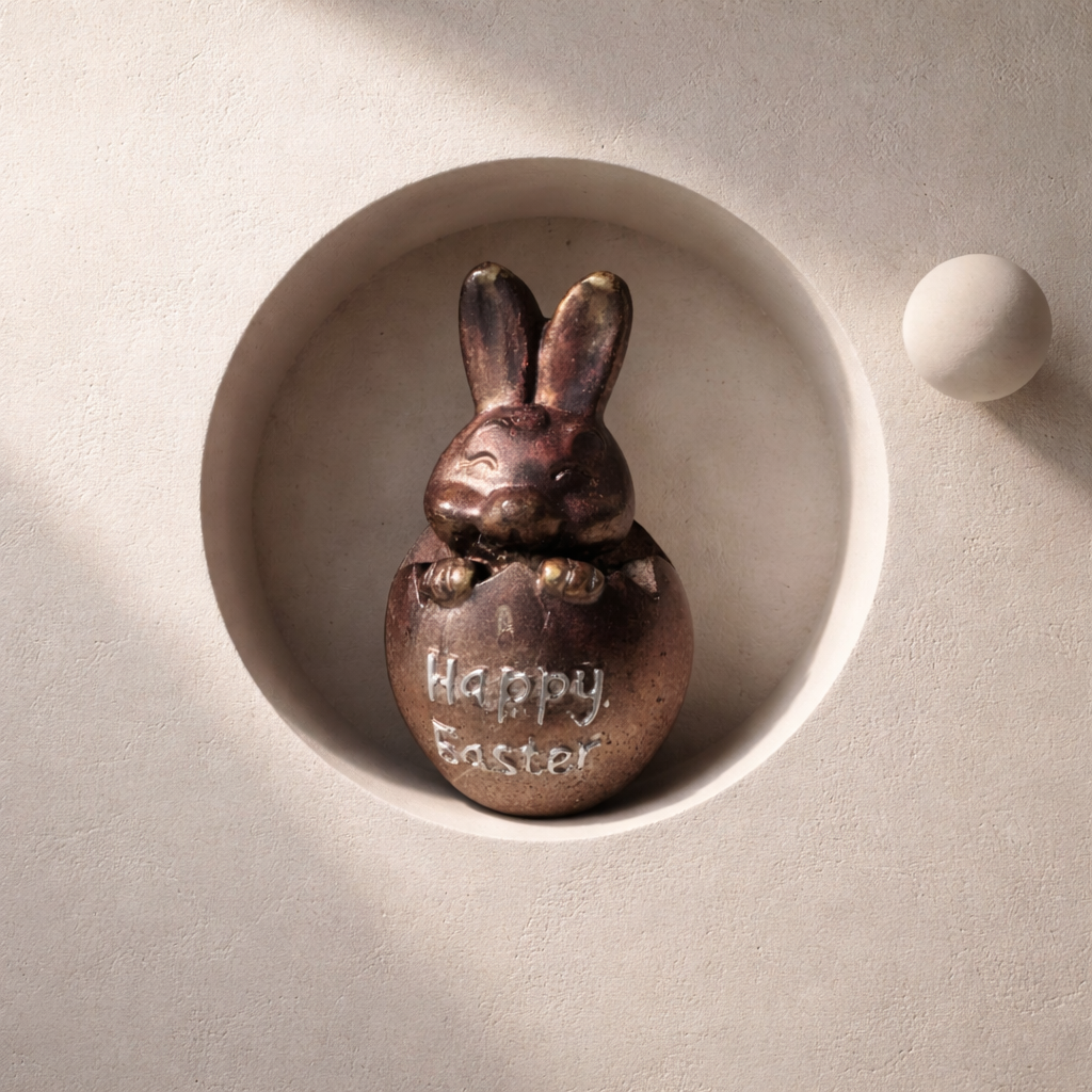 Bunny Popping Out Of A Shell