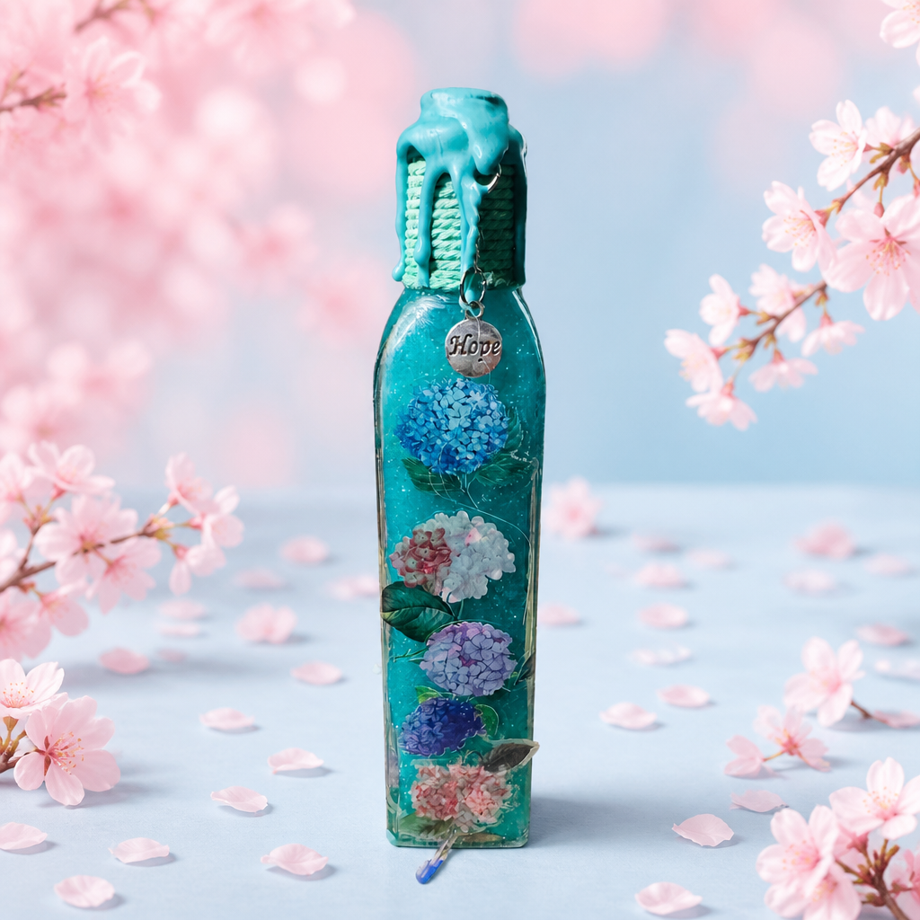 Tall Potion Bottle Bloom ~ 7”H x 1 1/2”W ~ 12oz