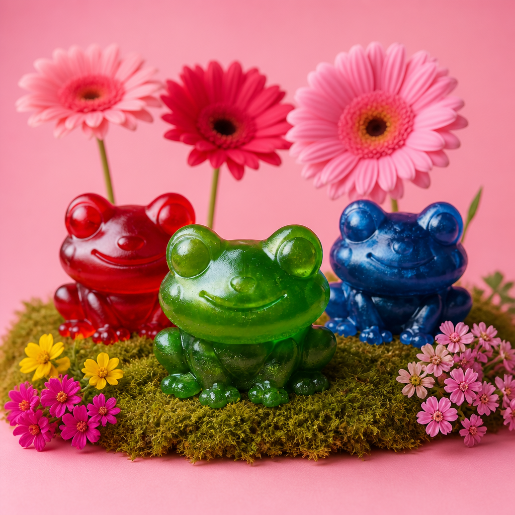 Smiling Frogs ~ 2 1/2”H x 2 1/2”W    $15.00