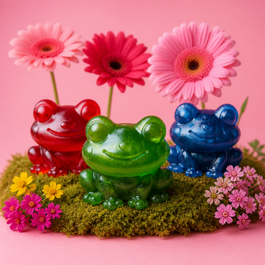 Smiling Frogs ~ 2 1/2”H x 2 1/2”W    $15.00