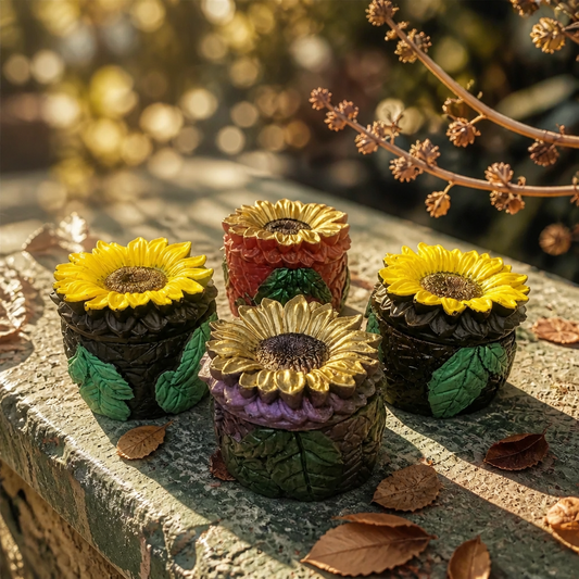 Sunflower Jars ~               2 1/2”H x 3”W ~ $28.00 Each