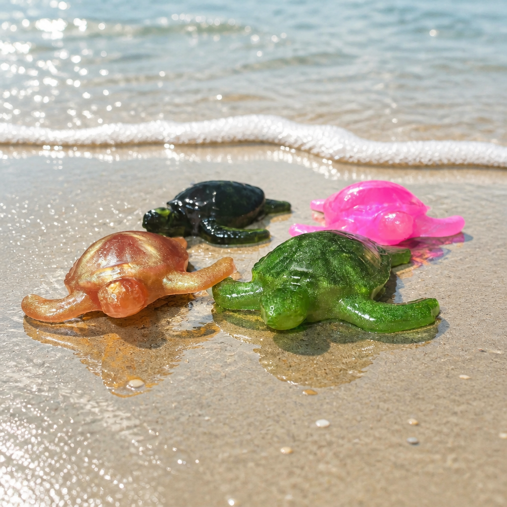 Beach Turtles ~ 1/2”H x 3 3/4”    $15.00