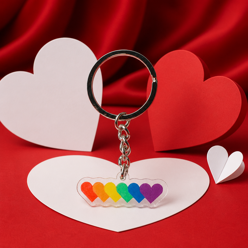 Free Pride key ring with any purchase from the Pride Collections