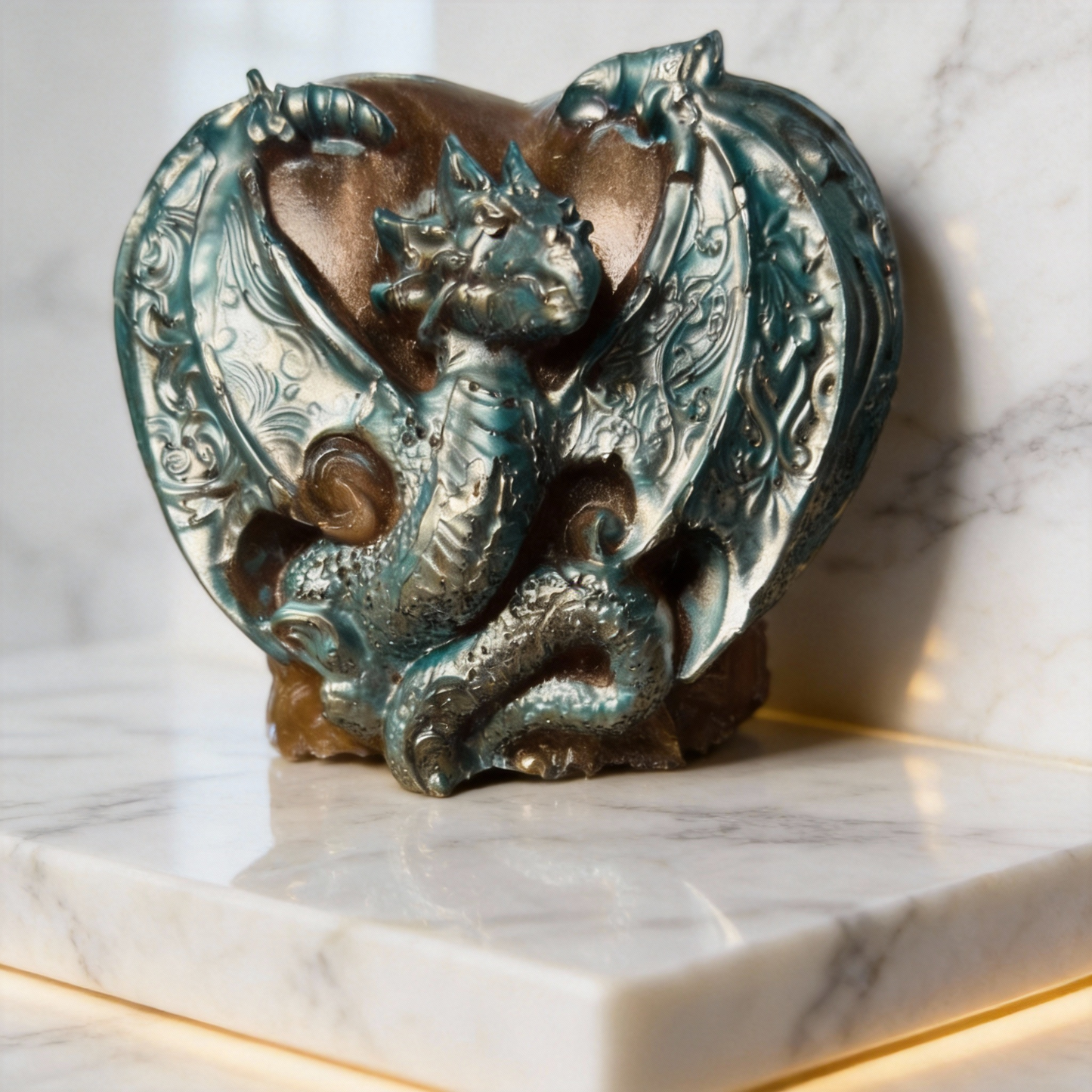Heart Of A Dragon 3 1/4”H x 3”H ~ 10.2oz