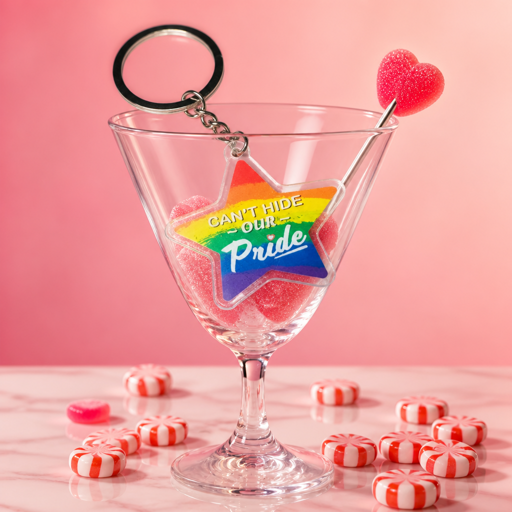 Free Pride key ring with any purchase from the Pride Collections