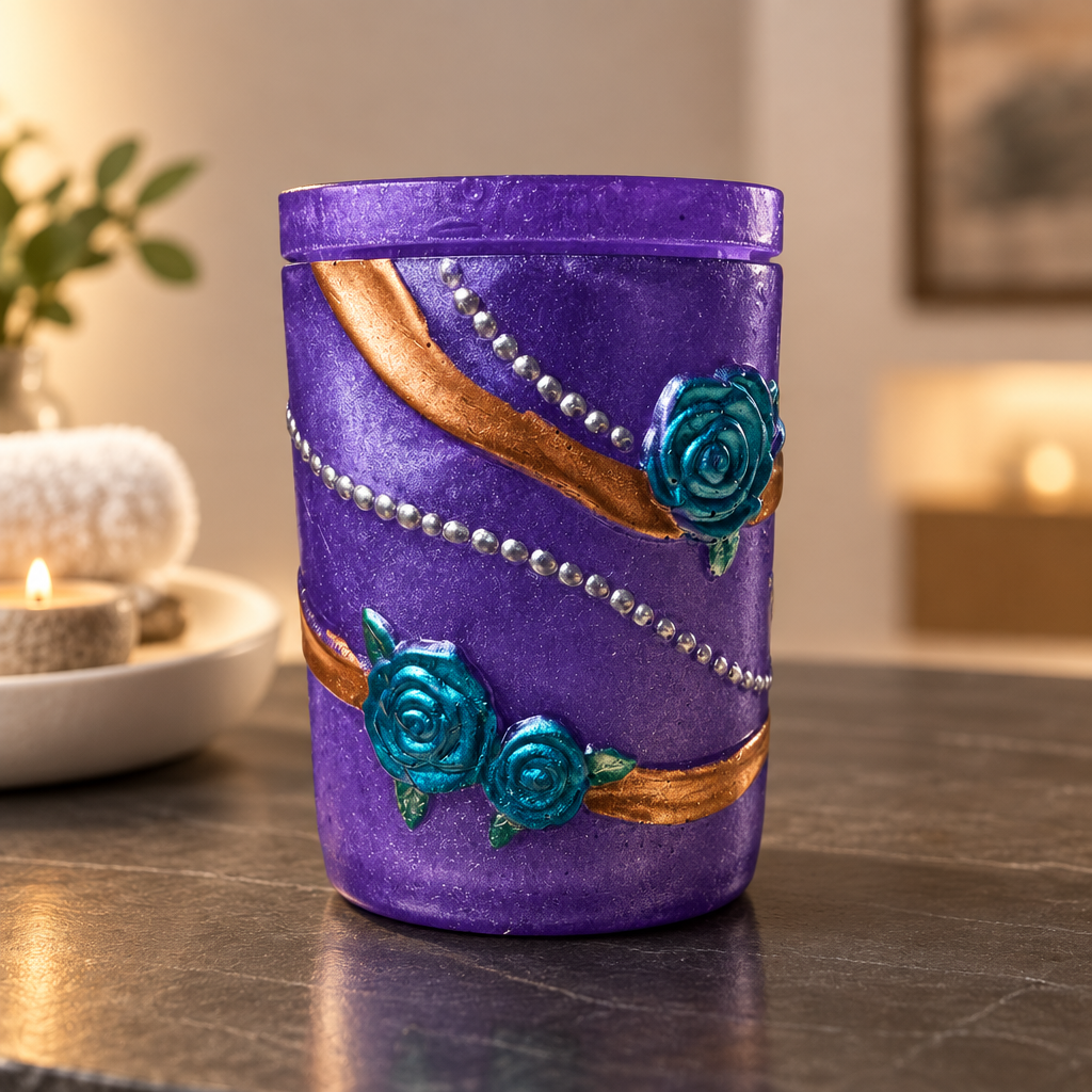 Roses Pearls & Ribbons Jar With Lid ~                                                         3 3/4”H x 3”W ~                     $22.00 Each