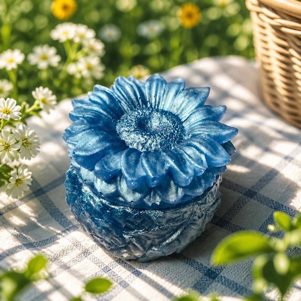 Sunflower Jar With Lid~                                2 1/2”H x 3”W ~ $25.00 Each