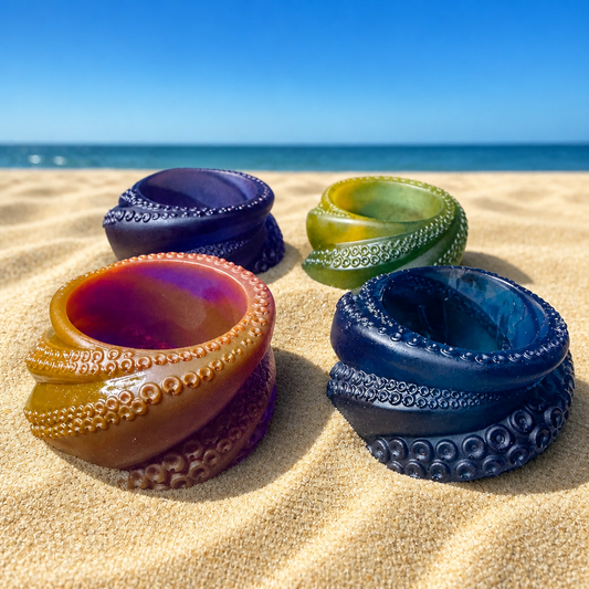 Octopus Bowl/Jar ~ 3”H x 3”W   $25.00