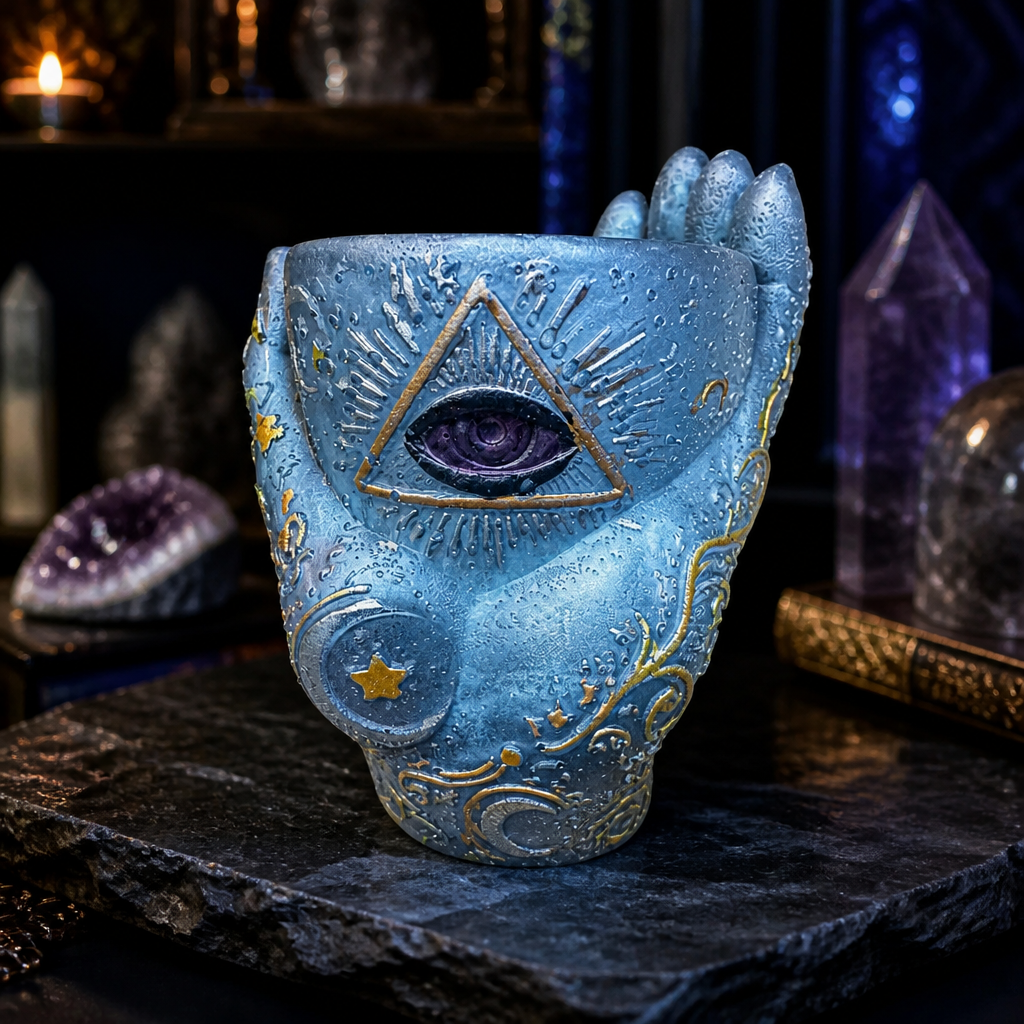 Evil Eye In The Palm ~      4”H x 3 1/4”W ~ $30.00