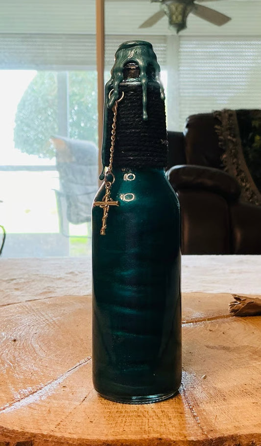 Chrome & Crosses Potion Bottle Series ~ 7”H x 1 1/2”W