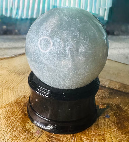 Crystal Ball & Pedestal Series 1~. N. 4 1/2”H x 3”W