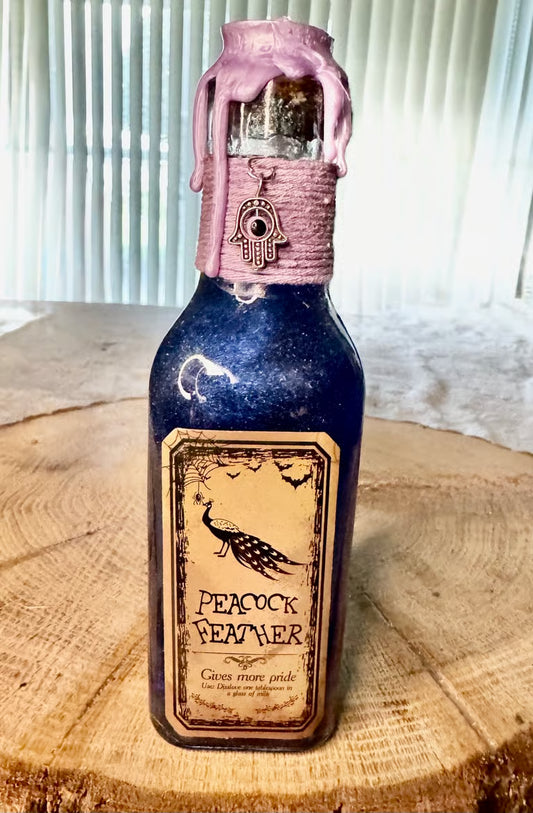 Medium Potion Bottles ~ 6”H x 2”W. Glass is heavy & thick