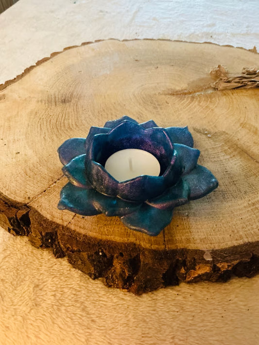 Lotus Candle Holder ~ 5”H x 5”W Made of Resin