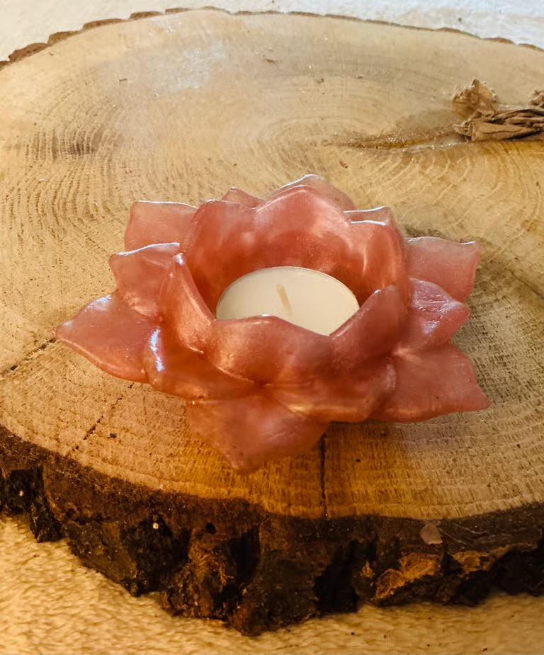 Lotus Candle Holder ~ 5”H x 5”W Made of Resin