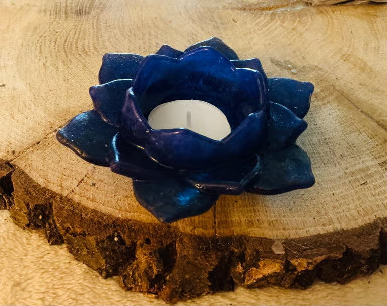 Lotus Candle Holder ~ 5”H x 5”W Made of Resin