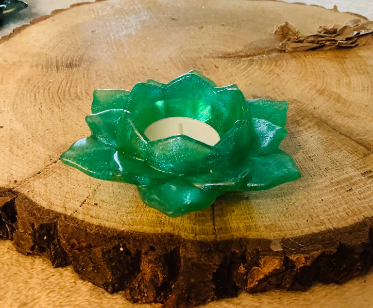 Lotus Candle Holder ~ 5”H x 5”W Made of Resin