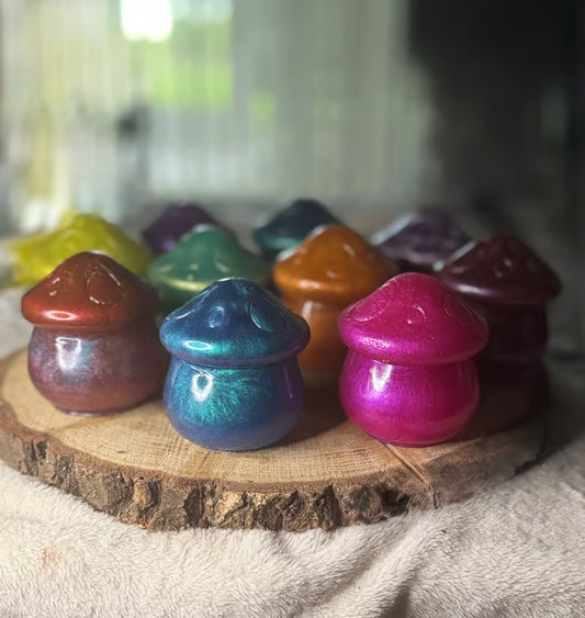 Mushroom House Series 4”H x 3 1/2”W x 2”D